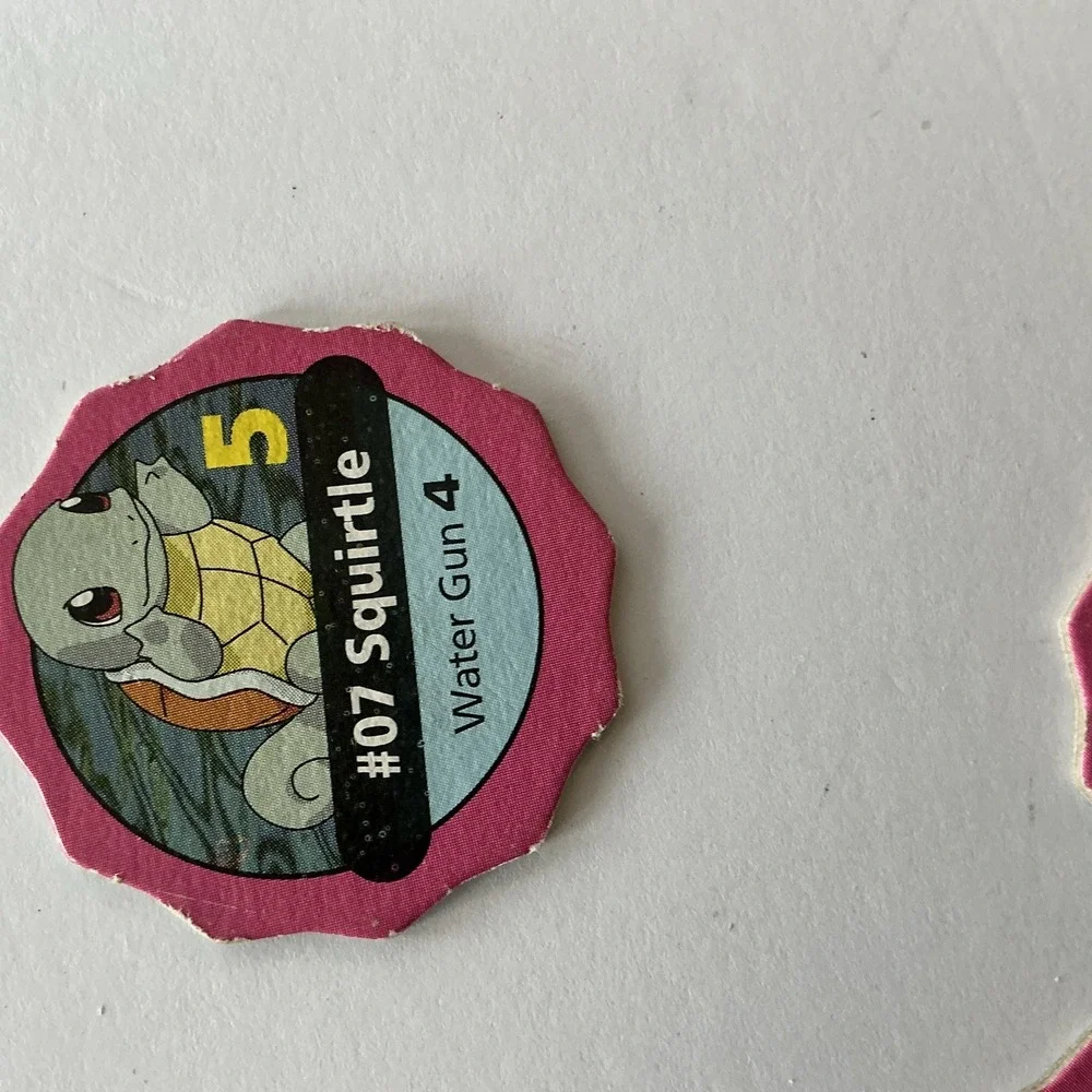 Pokemon Starter Pogs Milk Caps Lot 6 Pikachu Charmander Bulbasaur‎ Vintage